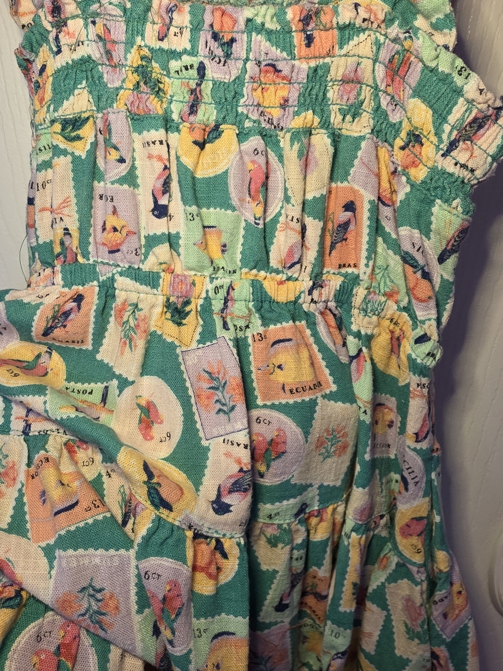 Copper Key Green Floral-Print Ruffled Sundress - Picture 3 of 8